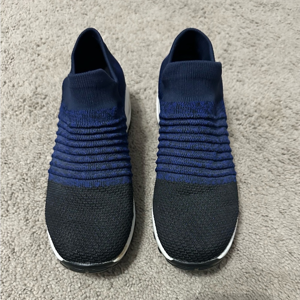 Women's Athletic Slip-On Shoes - Black and Blue